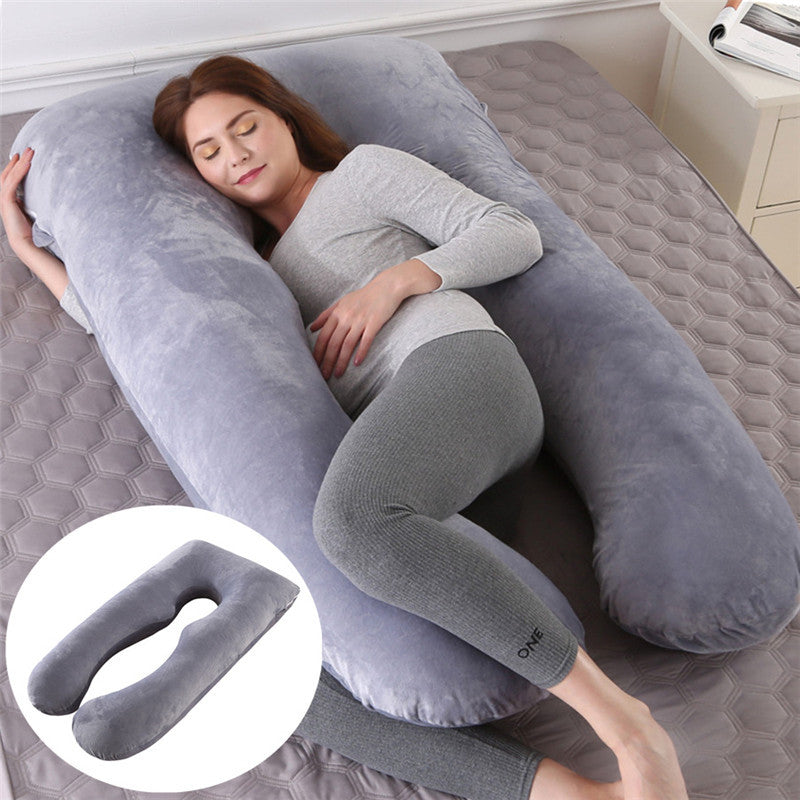 Solviari™ U-Shaped Pregnancy Pillow – Cooling Ice Silk Upgrade