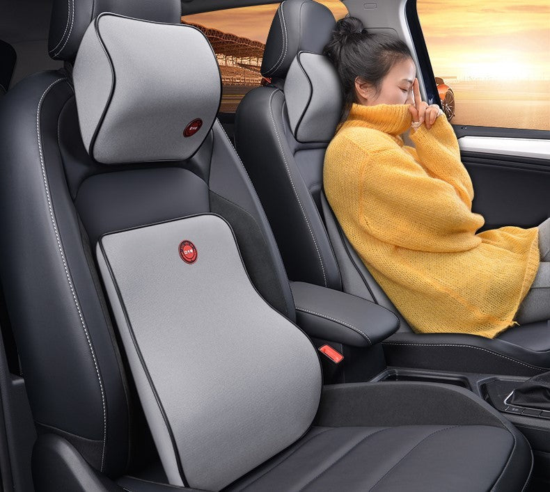 Solviari™ Bamboo Charcoal Memory Foam Car Pillow Set